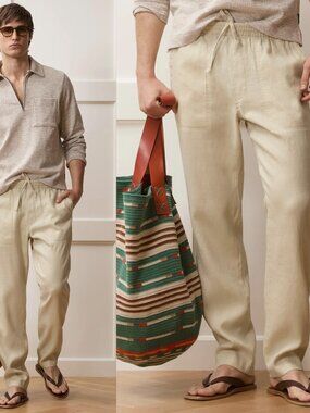 Todd Snyder Men 2XL NEW 100% Italian Linen Beach Pant